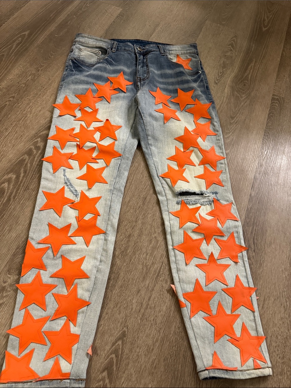 AMIRI orange star Jeans